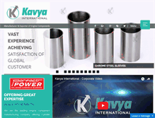 Tablet Screenshot of kavyainternational.com
